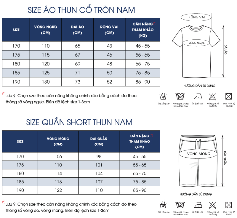 Thông số size